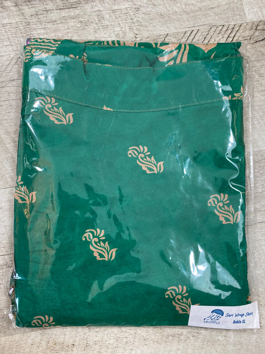 Mystery Sari Wrap Skirt 17 - Ankle Length - XL Size