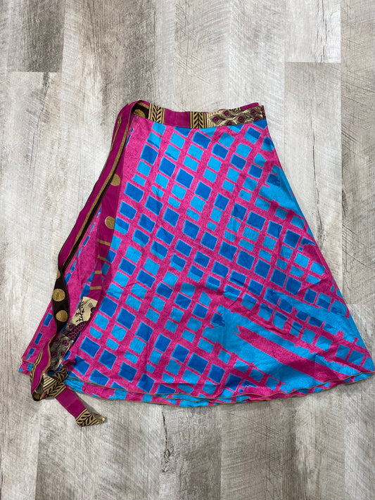 Peacocks Wrap Skirt - Calf Length - XL Size
