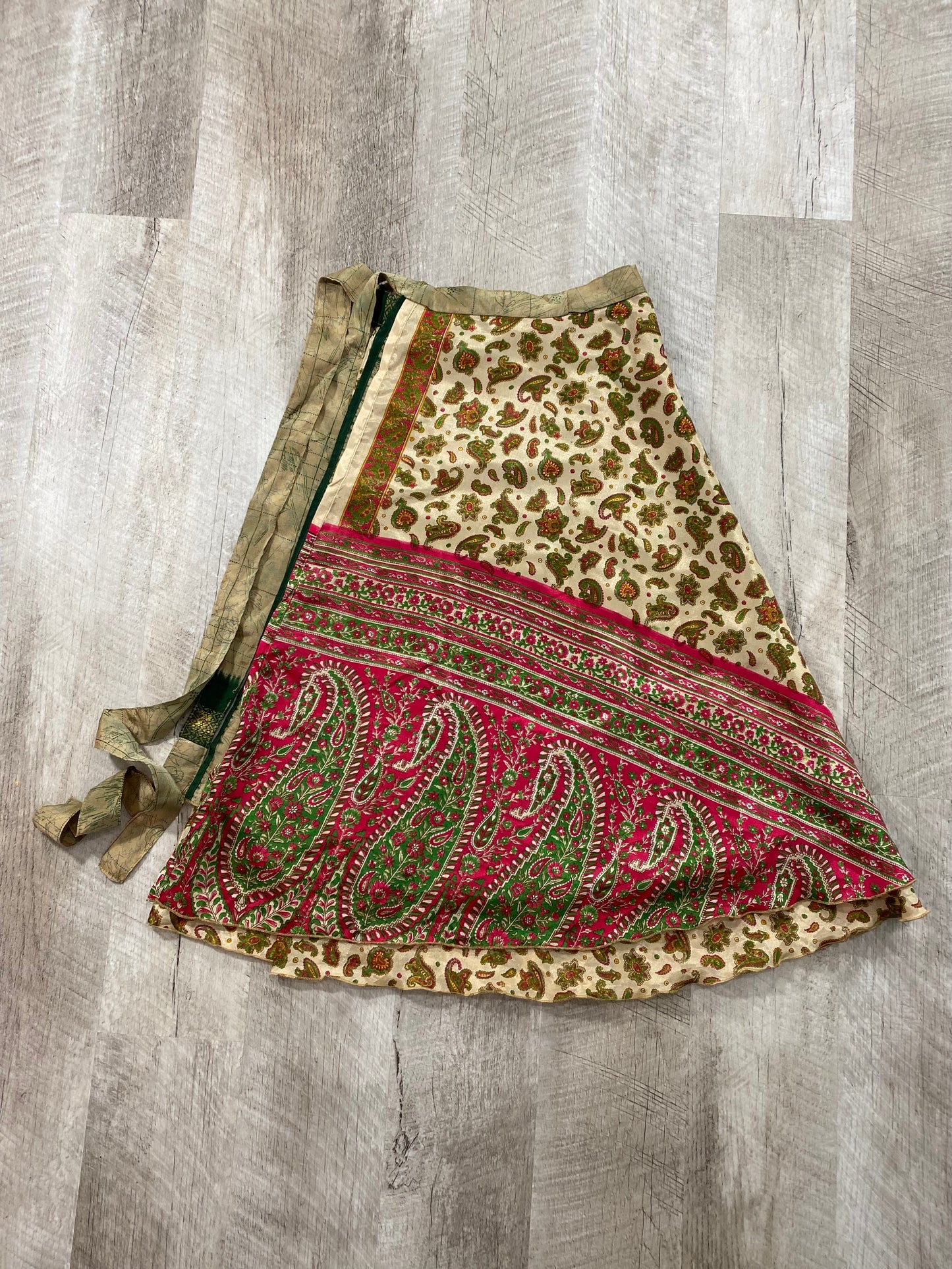 Garden Sketch Wrap Skirt - Calf Length - Regular Size