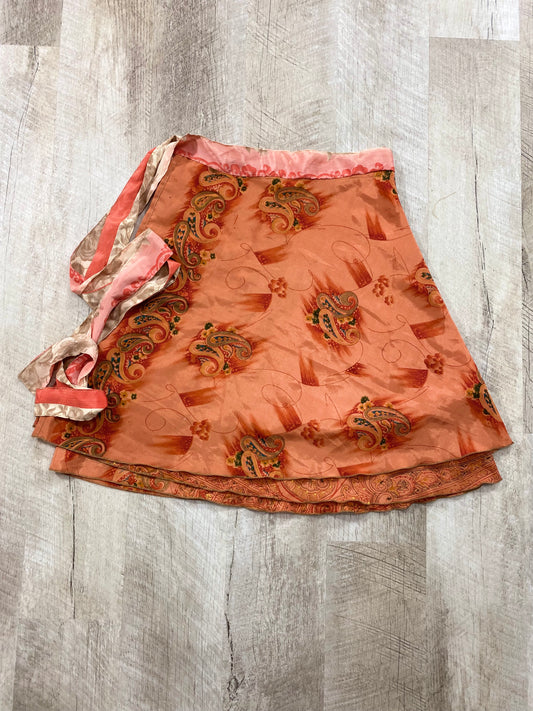 Paisley Tattoo Mini Sari Wrap Skirt - XL Size