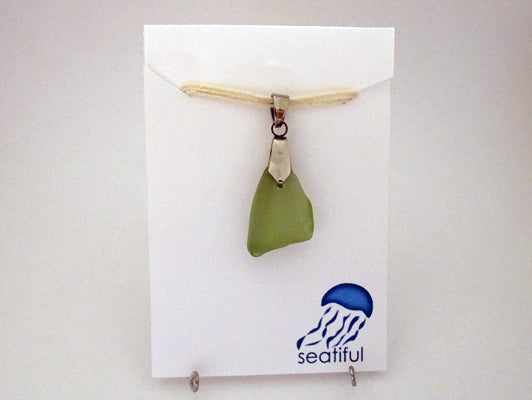 Green Sea Glass Pendant