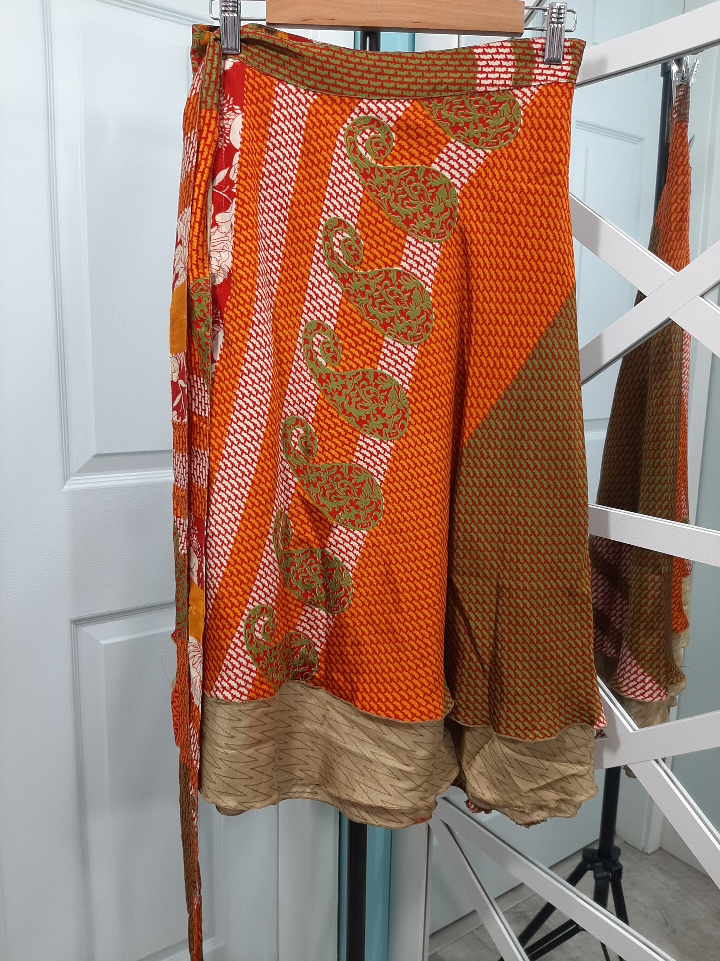Memories of Fall Wrap Skirt - Calf Length - XL Size