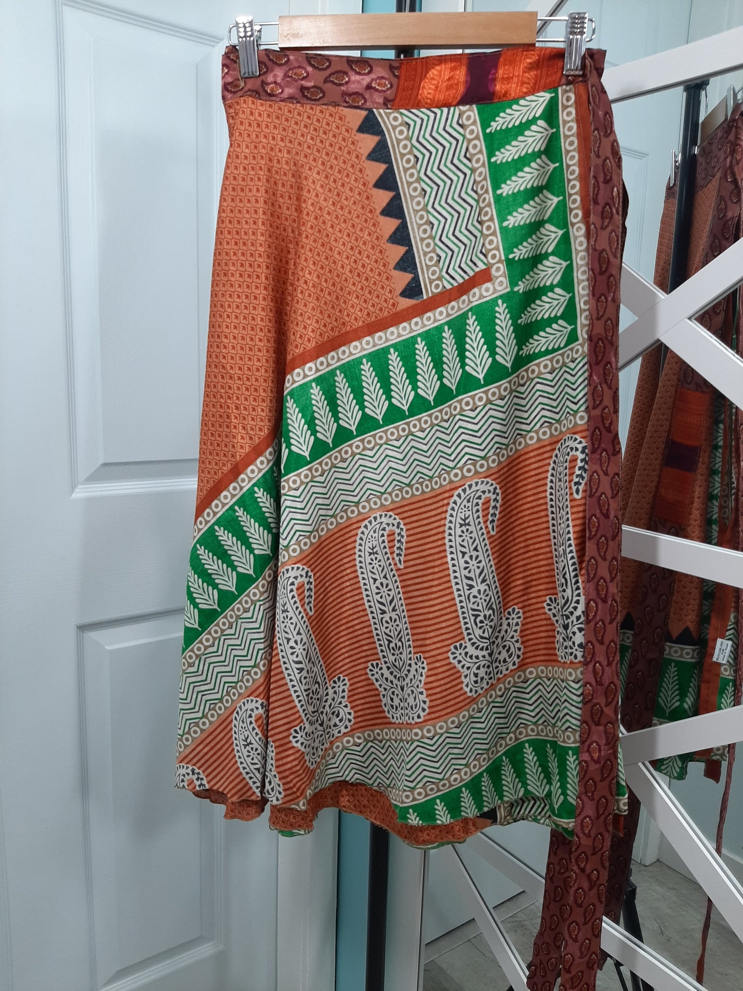 Autumn Afternoon Wrap Skirt - Calf Length - XL Size