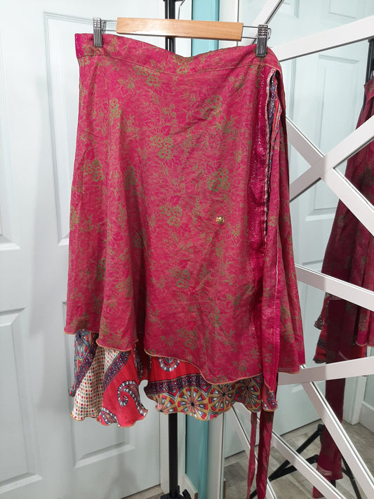 Pink Princess Wrap Skirt - Calf Length - Goddess Size