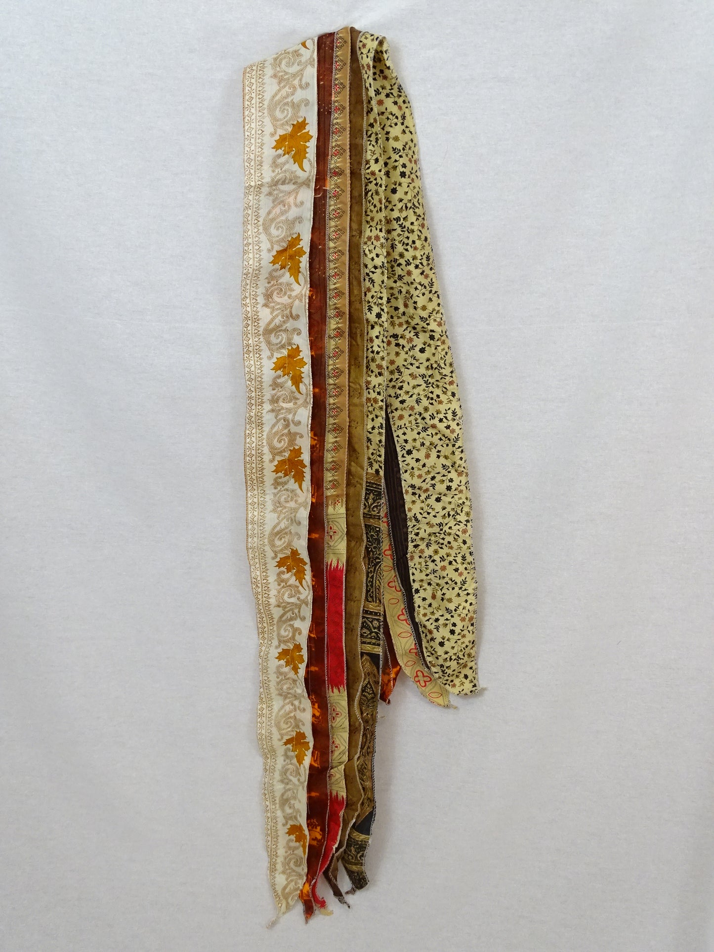 Recycled Sari - Neck Tie Scarf - Autumn Breeze