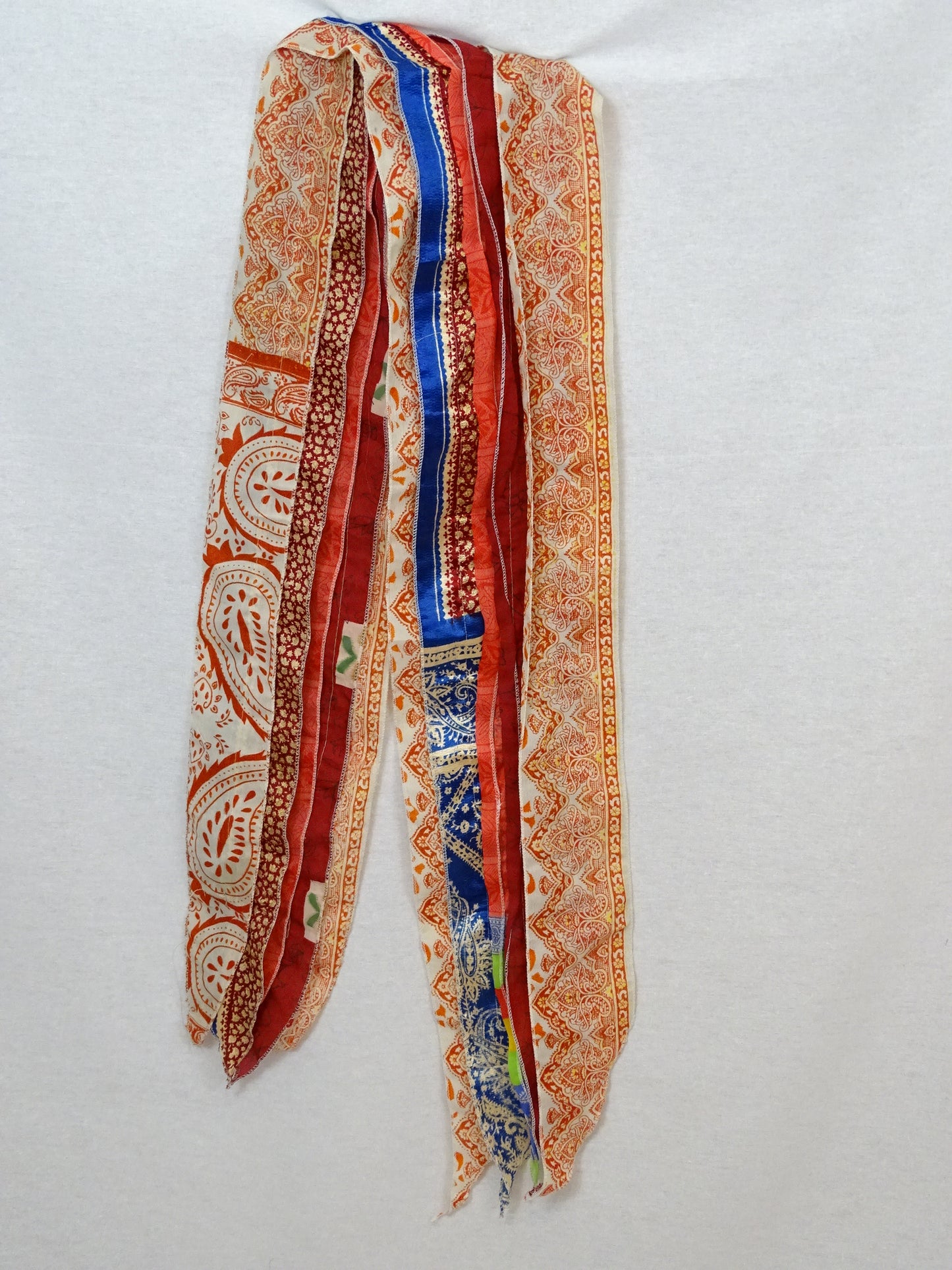 Recycled Sari - Neck Tie Scarf - Road less traveled