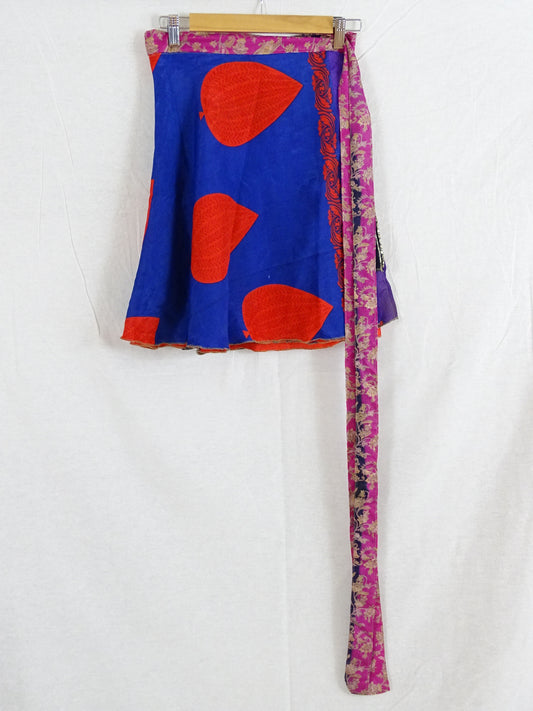 Hot and Cold Mini Sari Wrap Skirt - XL Size