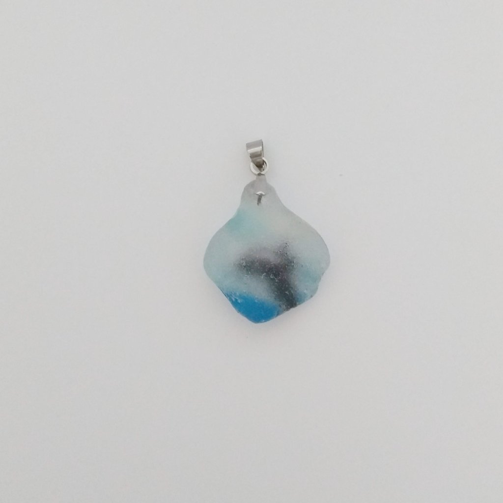 Sea glass Orca Backflip Pendant