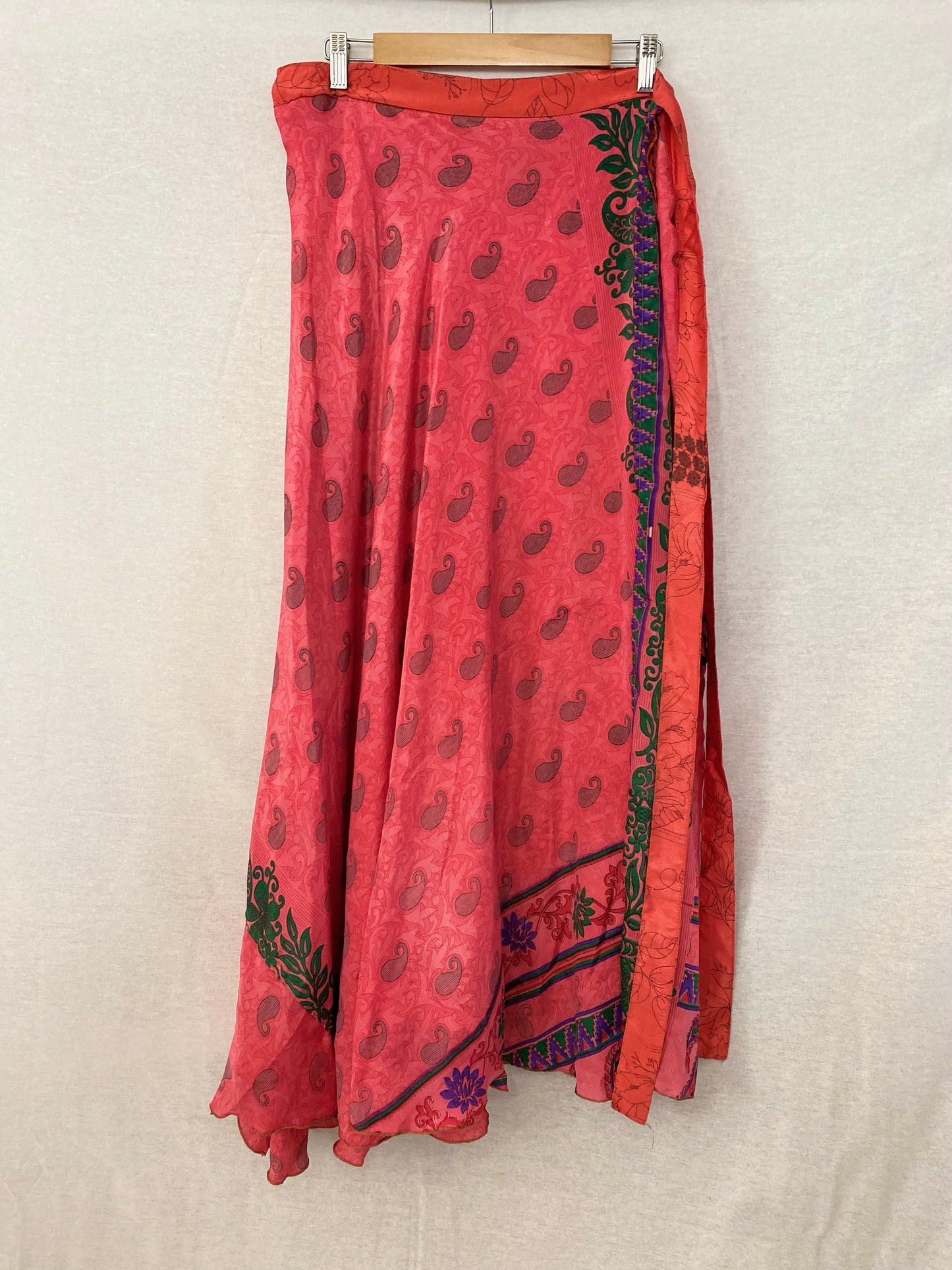 Bold and Beautiful Sari Wrap Skirt - Ankle Length - Goddess Size