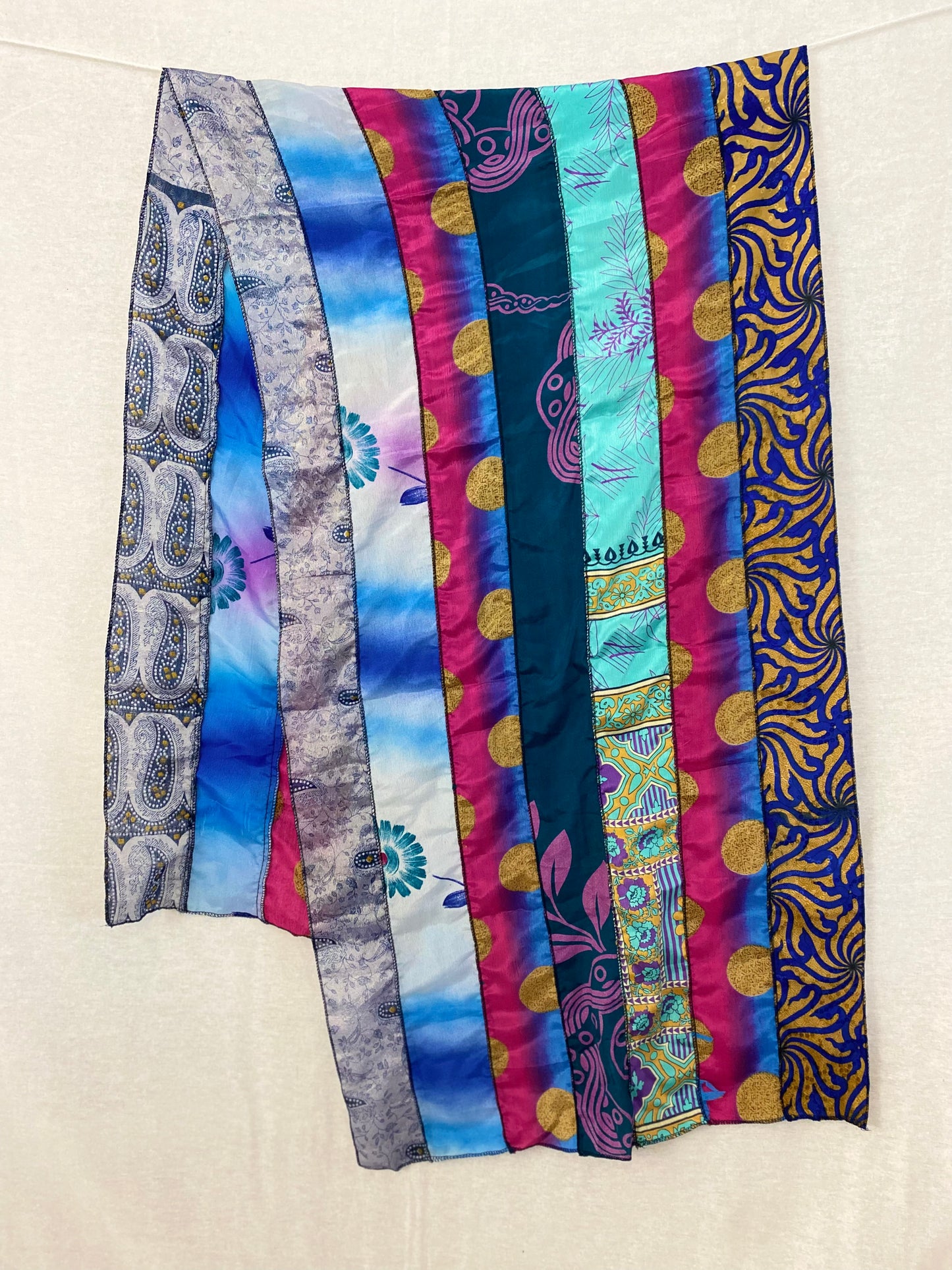Recycled Sari Scarf - The Blues