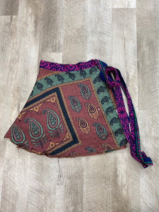 Tangled Mini Sari Wrap Skirt - XL Size