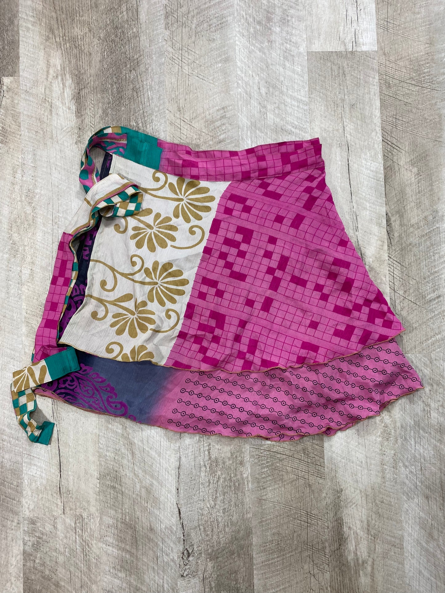 Cross Word Puzzle Mini Wrap Skirt - Goddess Size