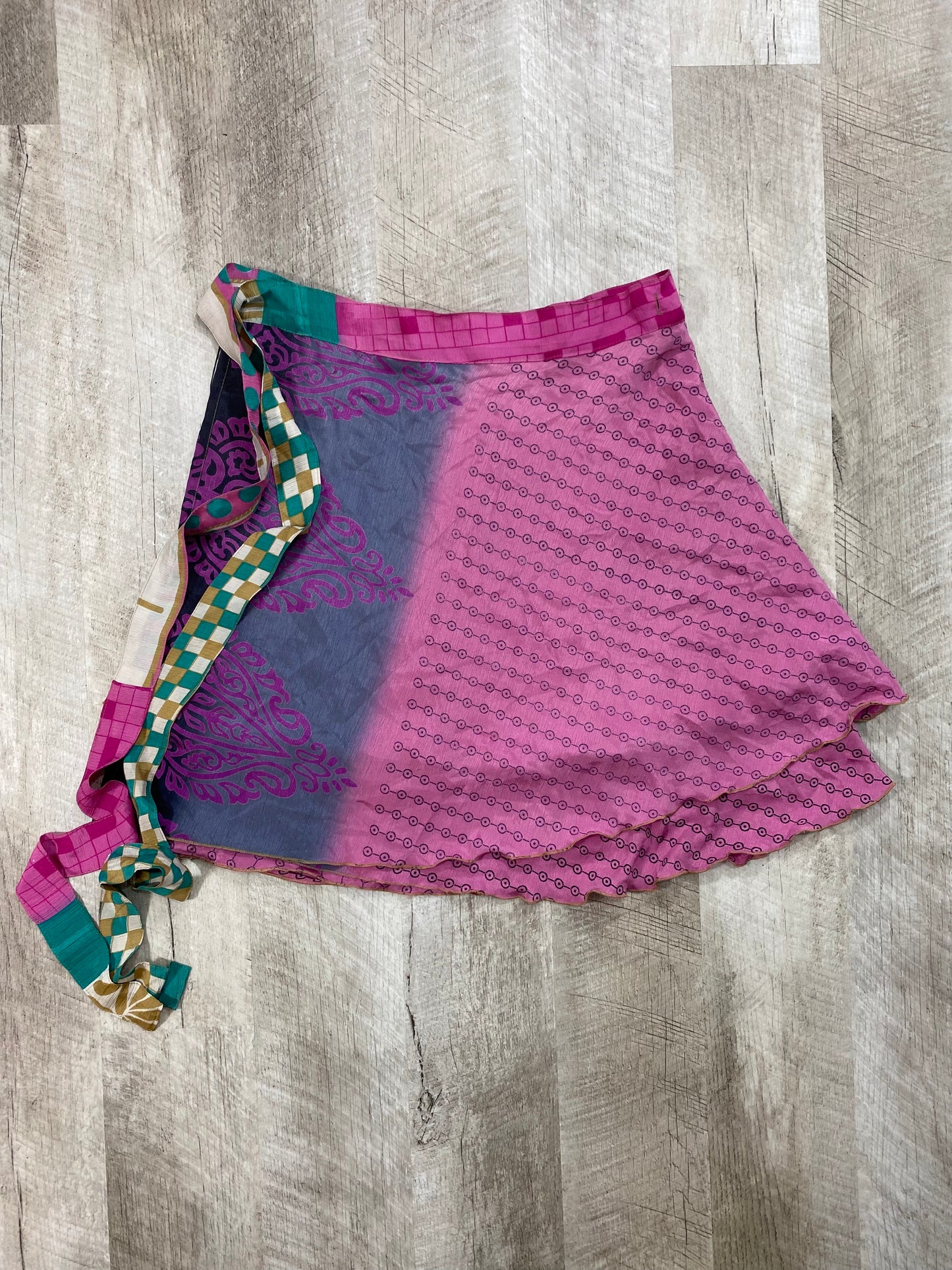 Cross Word Puzzle Mini Wrap Skirt - Goddess Size