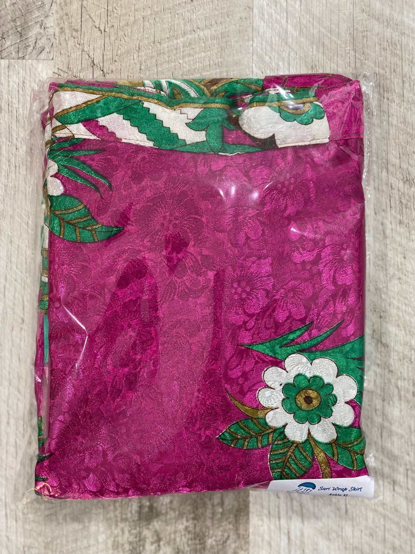 Mystery Sari Wrap Skirt 19 - Ankle Length - XL Size