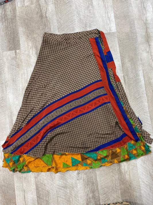 Triangle Me Yellow Wrap Skirt - Ankle Length - Goddess Size
