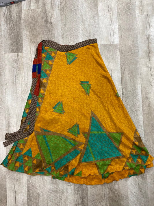 Triangle Me Yellow Wrap Skirt - Ankle Length - Goddess Size
