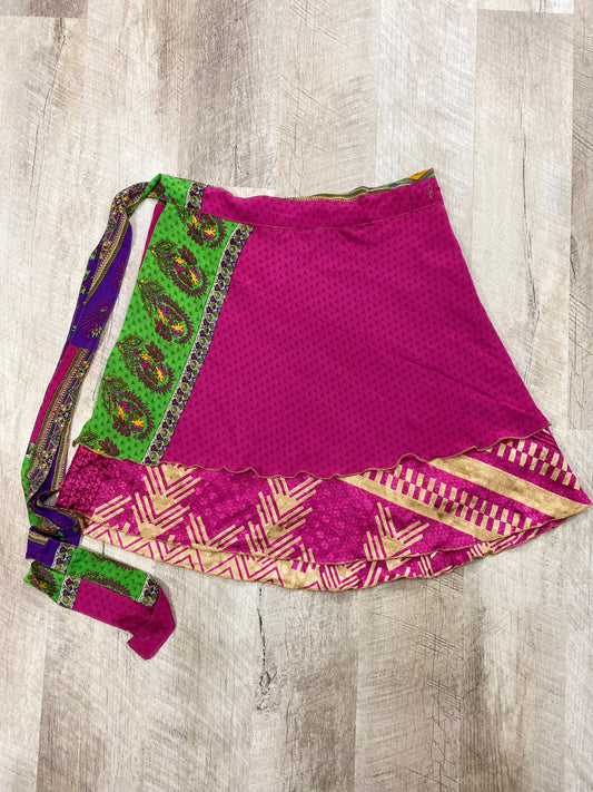 Pink Mini Wrap Skirt - Goddess Size