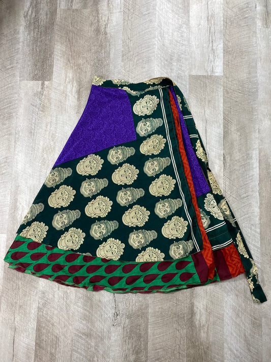 Faces Wrap Skirt - Ankle Length - XL Size