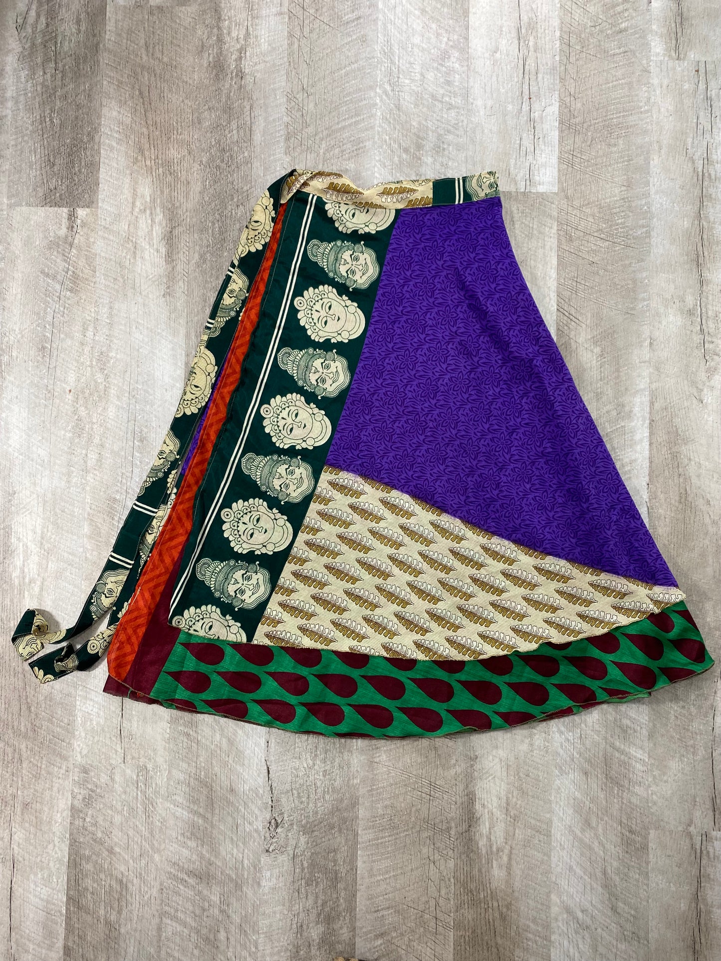 Faces Wrap Skirt - Ankle Length - XL Size