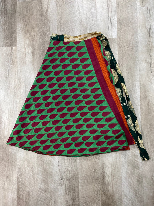 Faces Wrap Skirt - Ankle Length - XL Size