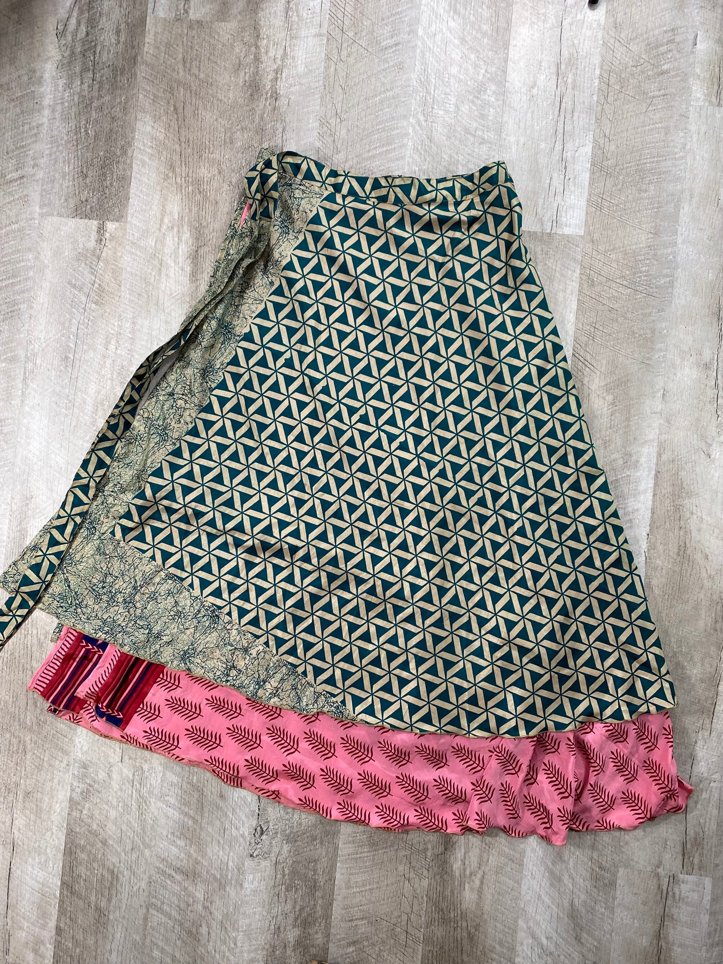 Fun Ferns Wrap Skirt - Ankle Length - Goddess Size