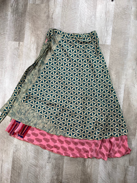 Fun Ferns Wrap Skirt - Ankle Length - Goddess Size