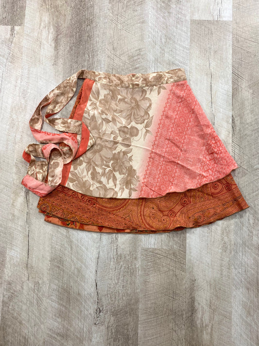 Paisley Tattoo Mini Sari Wrap Skirt - XL Size