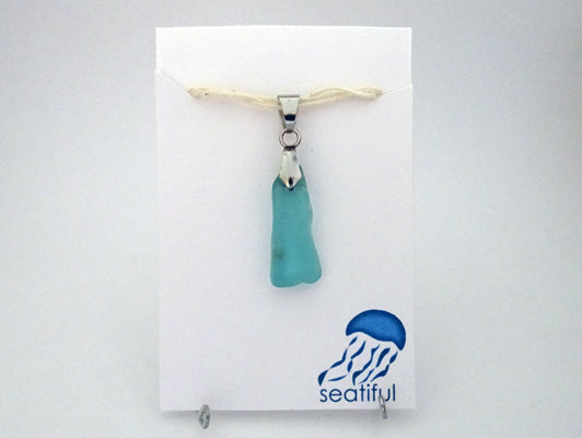 Blue Sea Glass Pendant