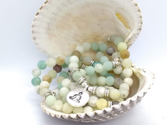 Boho stone wrap bracelet - Buddha
