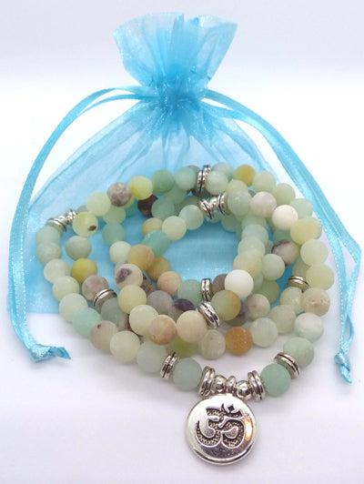 Boho stone wrap bracelet - Mala Tiger Eye