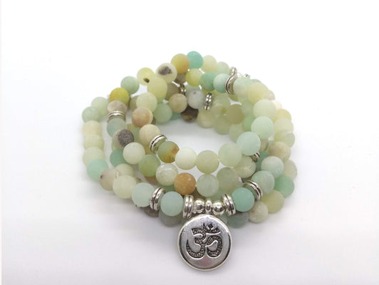 Boho stone wrap bracelet - Mala Tiger Eye
